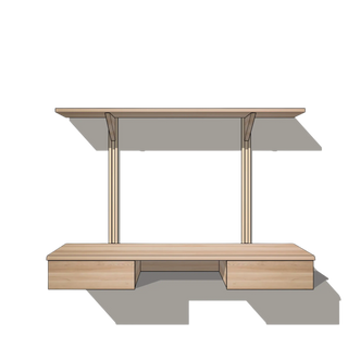 Bureau Flottant LE KETCH (48") - Le Tenon et la Mortaise