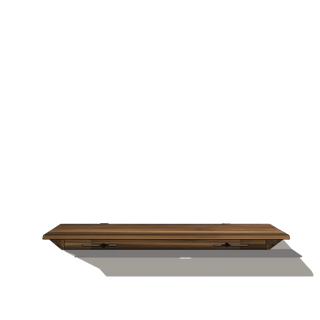 Bureau Flottant LE KETCH (48") Le Tenon et la Mortaise Noyer-noir-Sans-tiroir-Sans-tablette