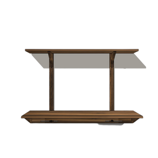 Bureau Flottant LE KETCH (48") Le Tenon et la Mortaise Noyer-noir-Sans-tiroir-Un-tablette