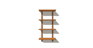 CLARA Étagère murale Le Tenon et la Mortaise 24-Cerisier-4