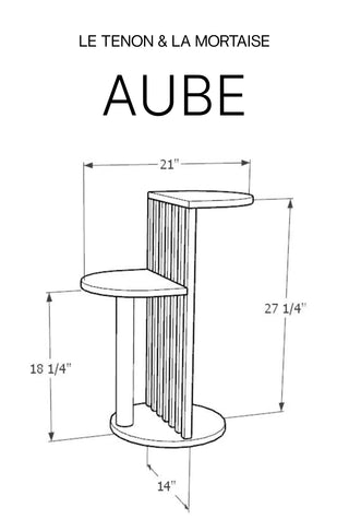 AUBE Table D'appoint - Le Tenon et la Mortaise