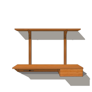 Bureau Flottant LE KETCH (48") - Le Tenon et la Mortaise