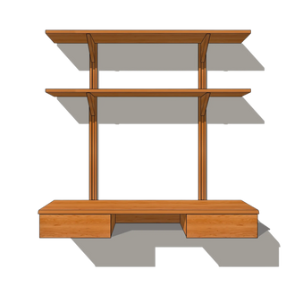 Bureau Flottant LE KETCH (48") - Le Tenon et la Mortaise