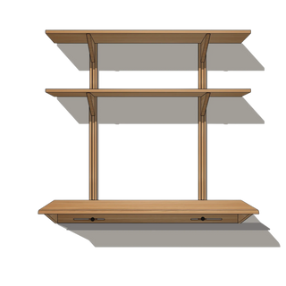 Bureau Flottant LE KETCH (48") - Le Tenon et la Mortaise